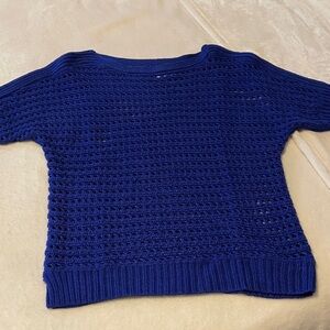 Chico's Royal Blue Open-Knit Sweater